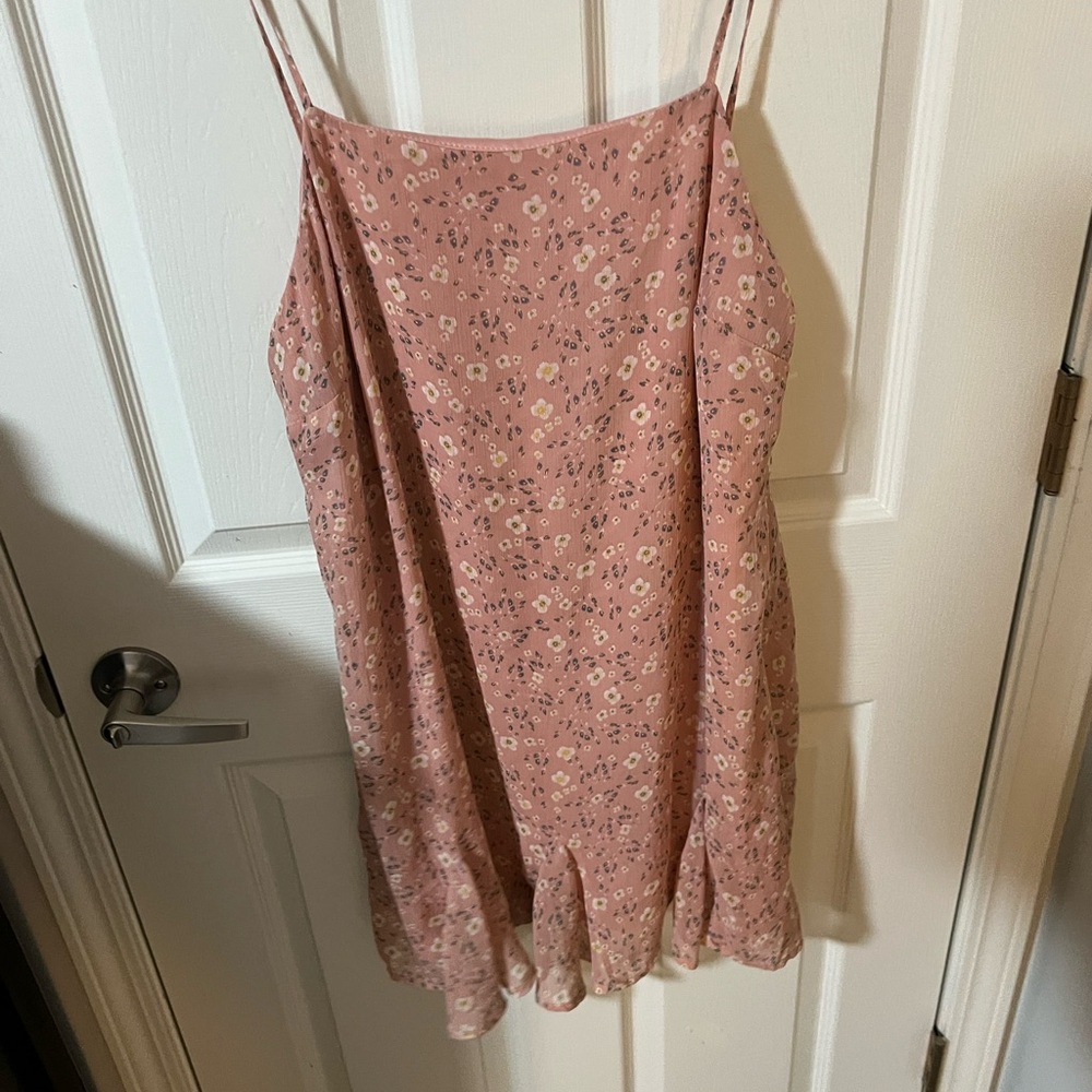 Floral Pink Slip Dress